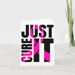 Cure It Breast Cancer Awareness Ribbon Card