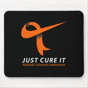 Cure It Ms Multiple Sclerosis Awareness Orange Rib Mouse Pad