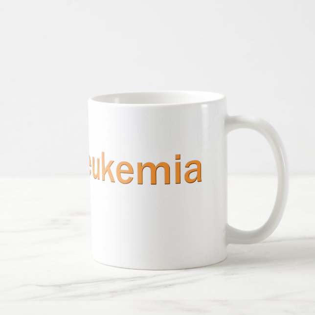 Cure Leukaemia Orange Ribbon Coffee Mug (Right)