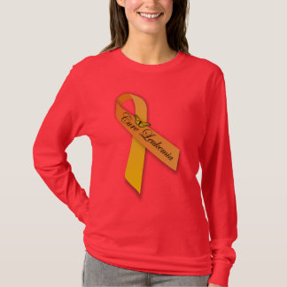 Cure Leukaemia Orange Ribbon with Butterfly Shirt