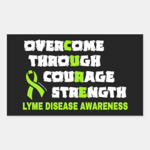 CURE...Lyme  Rectangular Sticker