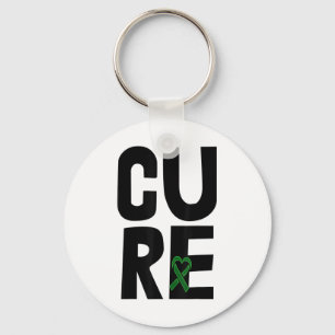 Cure Mental Health Awareness Stigma Tees Green Rib Key Ring