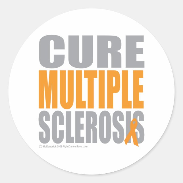 Cure Multiple Sclerosis Classic Round Sticker (Front)