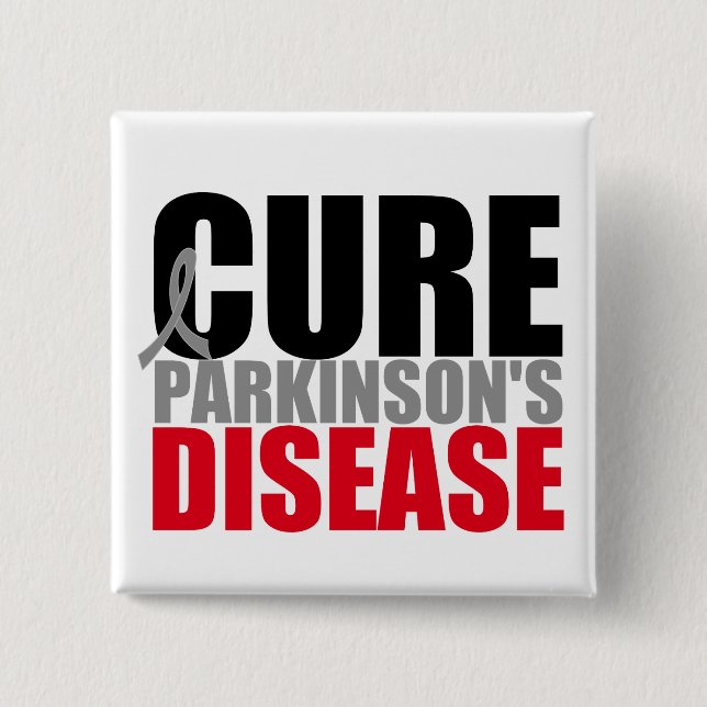 CURE Parkinsons Disease 15 Cm Square Badge (Front)