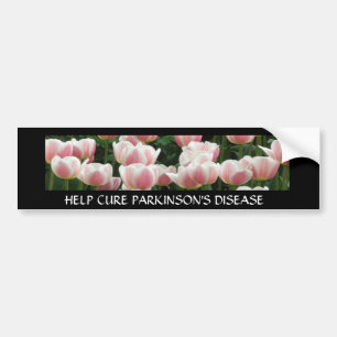 Cure Parkinsons pink tulips Bumper Sticker