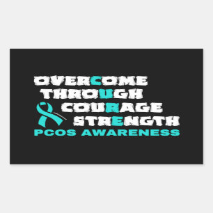 CURE...PCOS RECTANGULAR STICKER