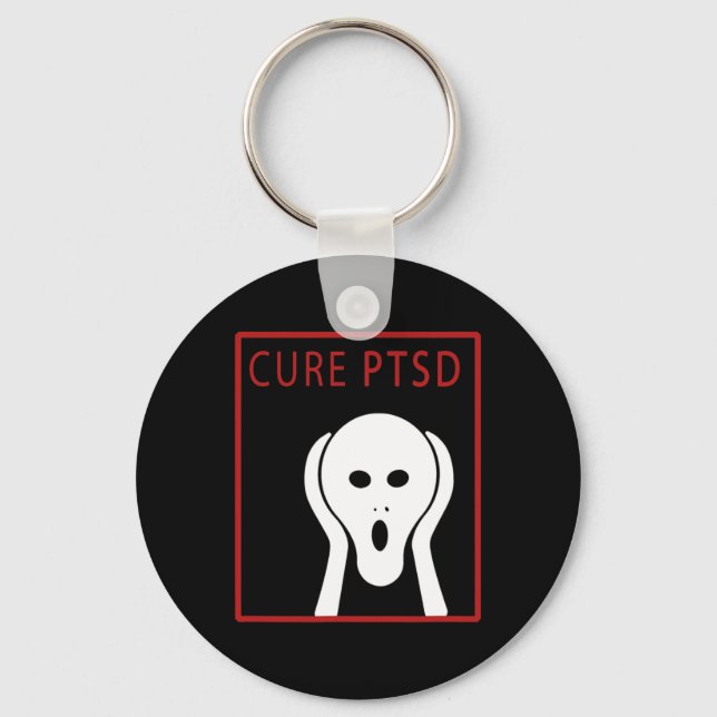 Cure Ptsd Awareness 2 Post Traumatic Stress Disord Key Ring (Front)