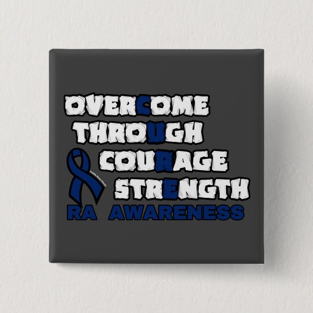 CURE...RA 15 CM SQUARE BADGE (Front)