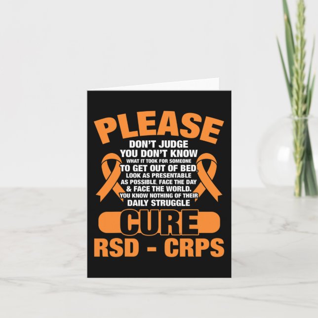 Cure RSD CRPS Support RSD CRPS Awareness  Card (Front)