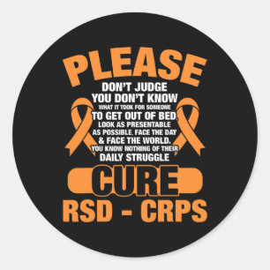 Cure Rsd Crps Support Rsd Crps Awareness Classic Round Sticker