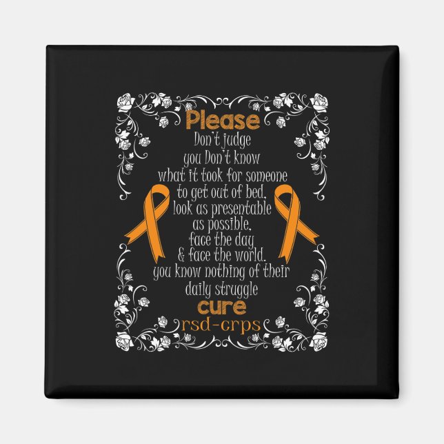 Cure Rsdcrps Support Rsdcrps Awareness T Shirt1  Magnet (Front)