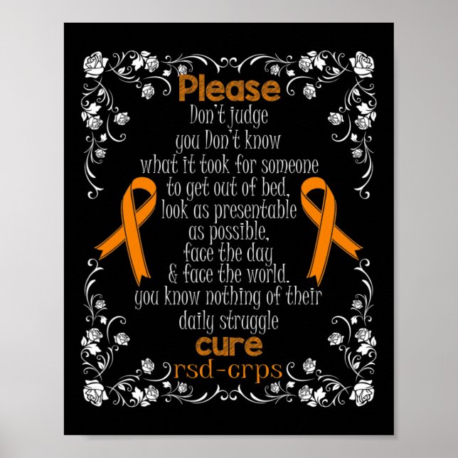 Cure Rsdcrps Support Rsdcrps Awareness T Shirt1  Poster (Front)