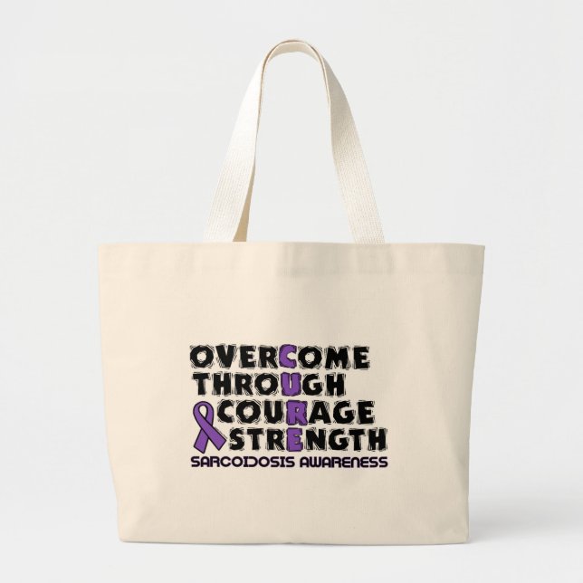 CURE...Sarcoidosis Large Tote Bag (Front)