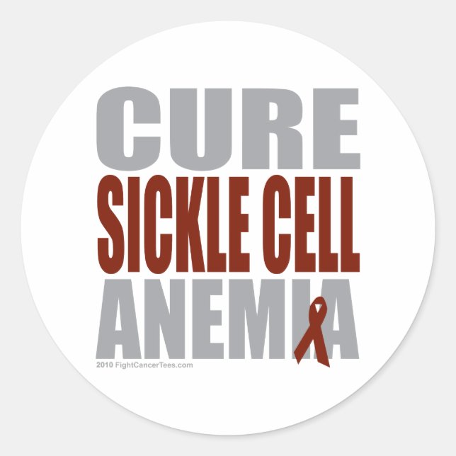 Cure Sickle Cell Anaemia Classic Round Sticker (Front)