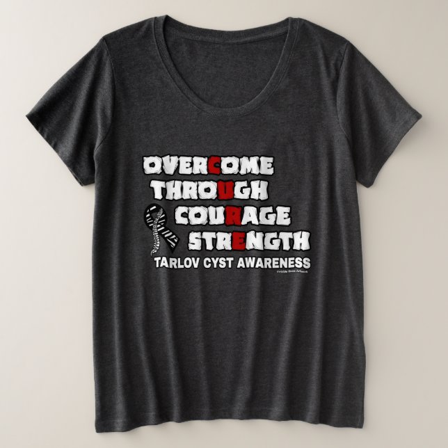 CURE...Tarlov Cyst Plus Size T-Shirt (Design Front)