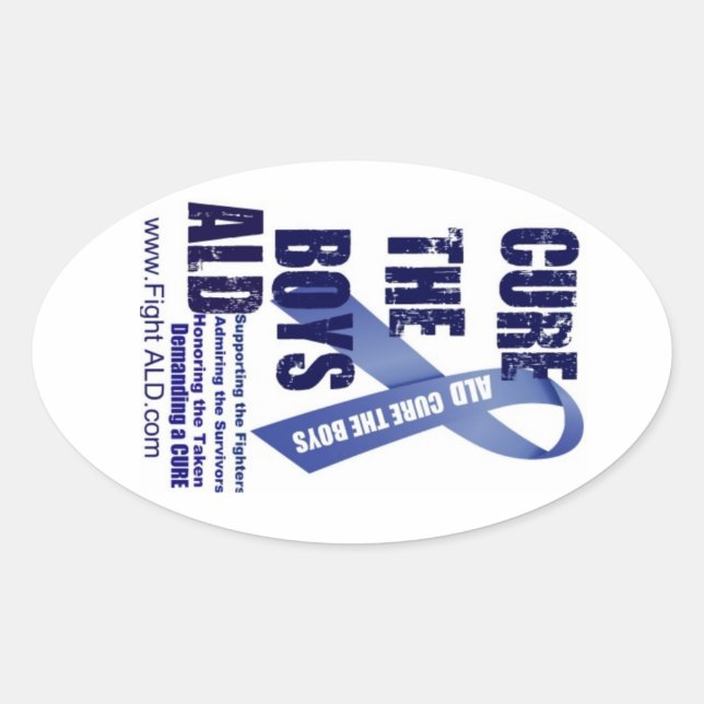 Cure The Boys Oval Sticker (Front)