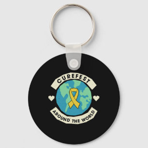 Curefest Around The World Childhood Cancer Awarene Key Ring