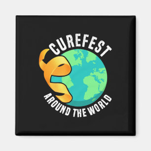 Curefest Around The World Childhood Cancer Awarene Magnet