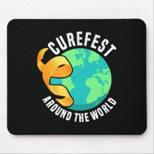 Curefest Around The World Childhood Cancer Awarene Mouse Pad