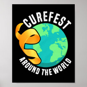 Curefest Around The World Childhood Cancer Awarene Poster