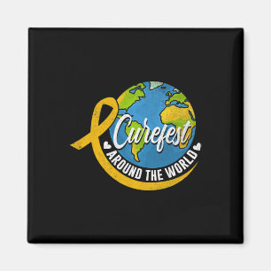 Curefest Around The World Childhood Cancer  Magnet
