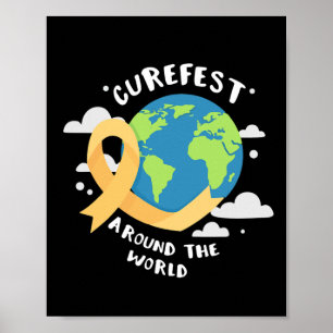 CureFest Around the World Childhood Cancer Support Poster