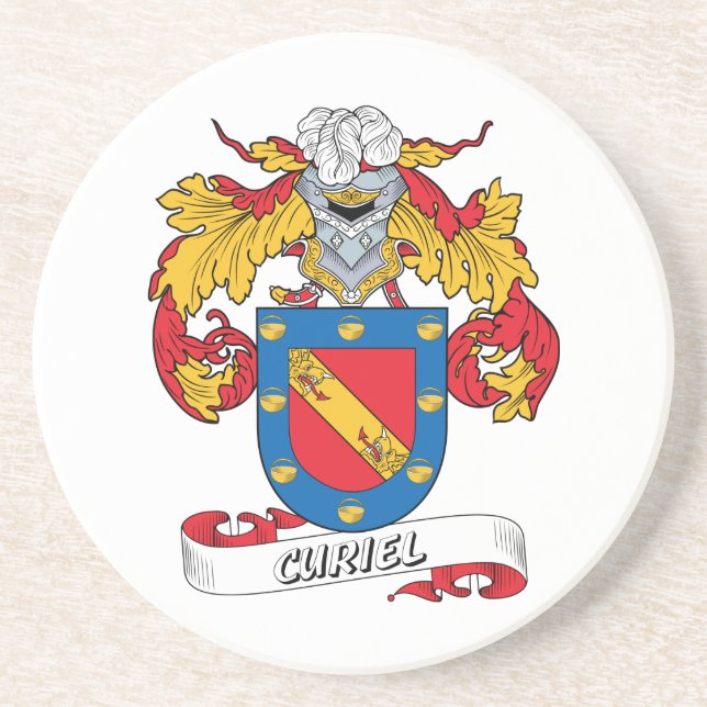 Curiel Family Crest Coaster (Front)