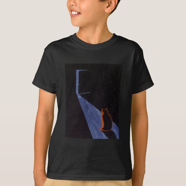 "Curiosity . . ." art kids' T-shirt (Front)