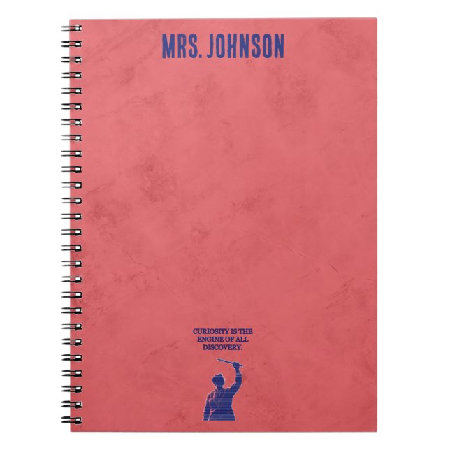 Curiosity Engine of All Discovery Science Quote Notebook (Front)