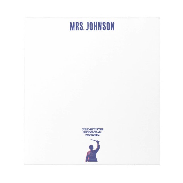 Curiosity Engine of All Discovery Science Quote Notepad (Front)