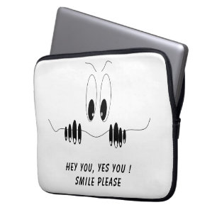 Curiosity Eyes Laptop Sleeve Your Text and Colours