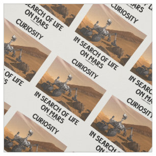Curiosity In Search Of Life On Mars (Mars Rover) Fabric