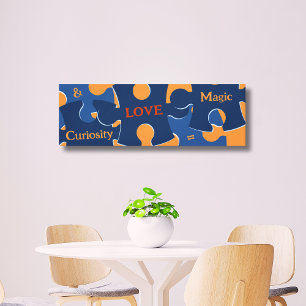 Curiosity & LOVE = Magic Jigsaw Puzzle Pieces Canvas Print