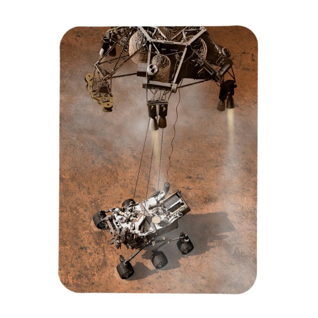 Curiosity Rover Landing On The Martian Surface. Magnet (Vertical)
