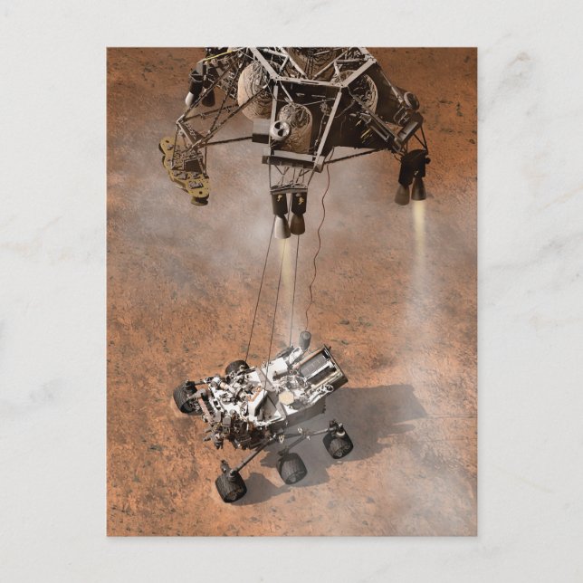 Curiosity Rover Landing On The Martian Surface. Postcard (Front)