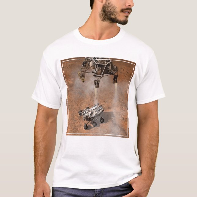 Curiosity Rover Landing On The Martian Surface. T-Shirt (Front)