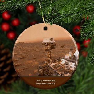 Curiosity Rover Mars Mount Sharp Selfie Christmas Ceramic Tree Decoration