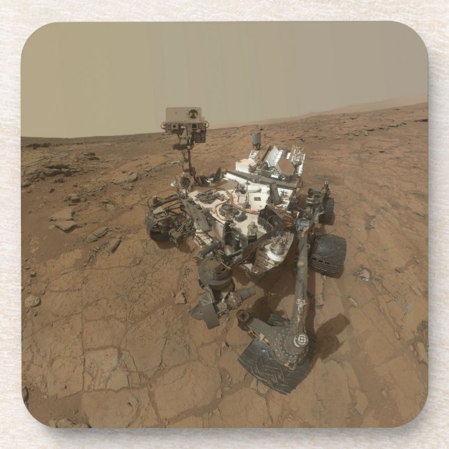 Curiosity Rover On The Surface Of Mars. Coaster (Front)
