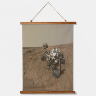 Curiosity Rover On The Surface Of Mars. Hanging Tapestry