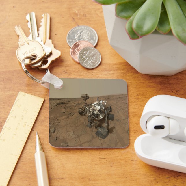 Curiosity Rover On The Surface Of Mars. Key Ring (Desk)