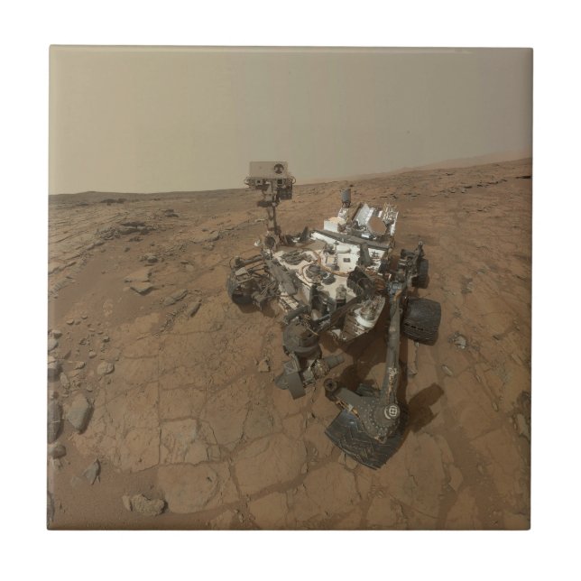 Curiosity Rover On The Surface Of Mars. Tile (Front)