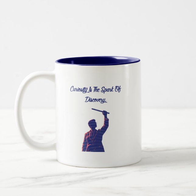 Curiosity Spark Of Discovery Science Educator Two-Tone Coffee Mug (Left)
