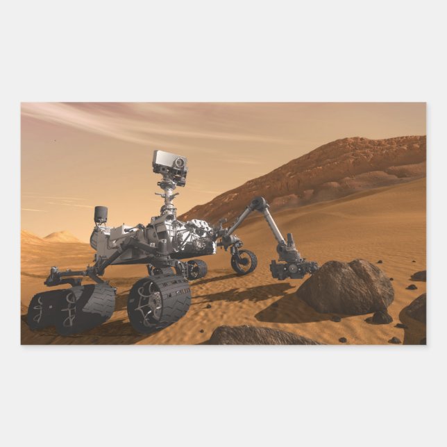Curiosity: The Next Mars Rover Rectangular Sticker (Front)