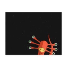 "Curious Alien" Postcard