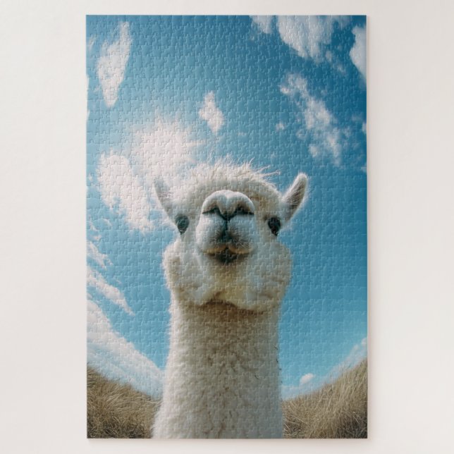 Curious Alpaca Under the Sun Jigsaw Puzzle (Vertical)