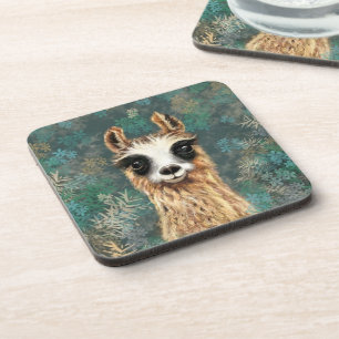 Curious Baby Llama - Cute - Coaster