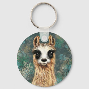 Curious Baby Llama - Cute Key Ring