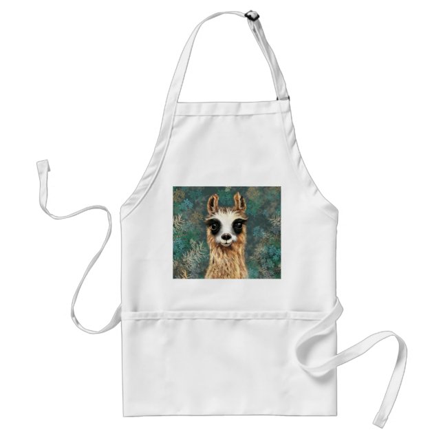 Curious Baby Llama - Cute Standard Apron (Front)