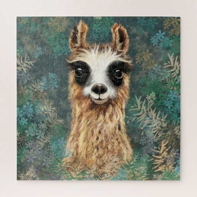 Curious Baby Llama Jigsaw Puzzle  Fun (Vertical)