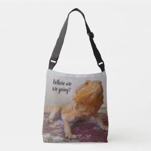 Curious Beardie Photo Design Funny Crossbody Bag